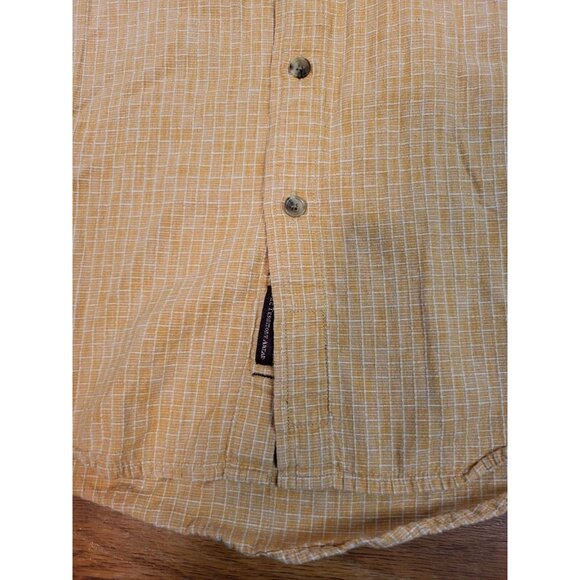 The Territory Ahead Shirt Men's M Orange Textured Cotton Academia - Picture 3 of 6